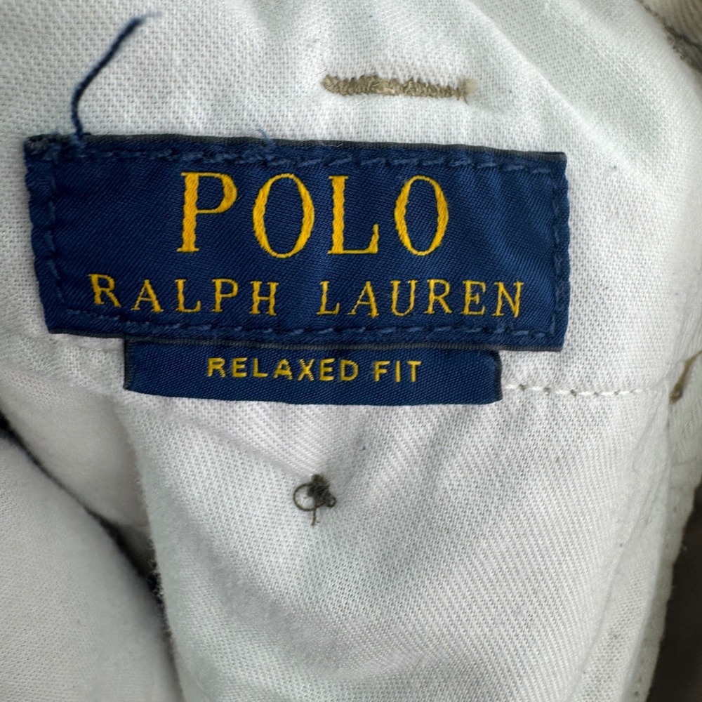 Polo Ralph Lauren Shorts Size Mens 32 Relaxed Fit Khaki Chino Cotton Twill Pony - Picture 6 of 10